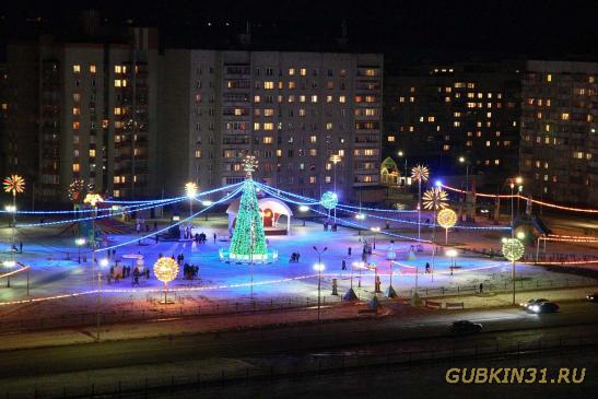 Журавлики, площадь Пушкина в Новогодние праздники