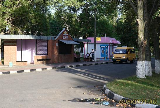 Автобусная остановка в посёлке Троицкий Губкинского района