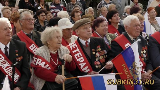 Ветераны на празднике Дня города в Губкине