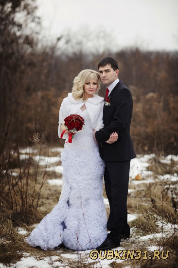 Свадебная фотосессия зимой в Губкине