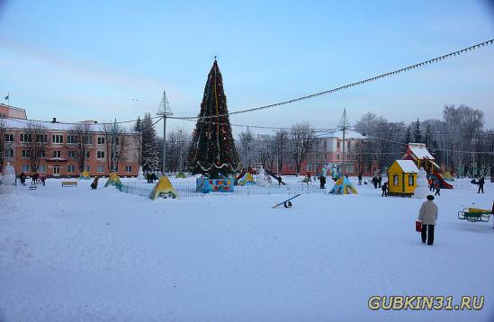 Площадь им. В. И. Ленина зимой
